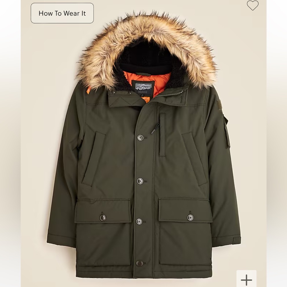 Jcrew Mens Nordic Parka - size M. Like New condition